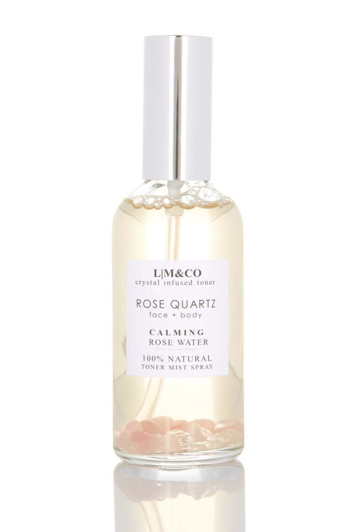 CRYSTAL + FLORAL WATER - ROSE QUARTZ